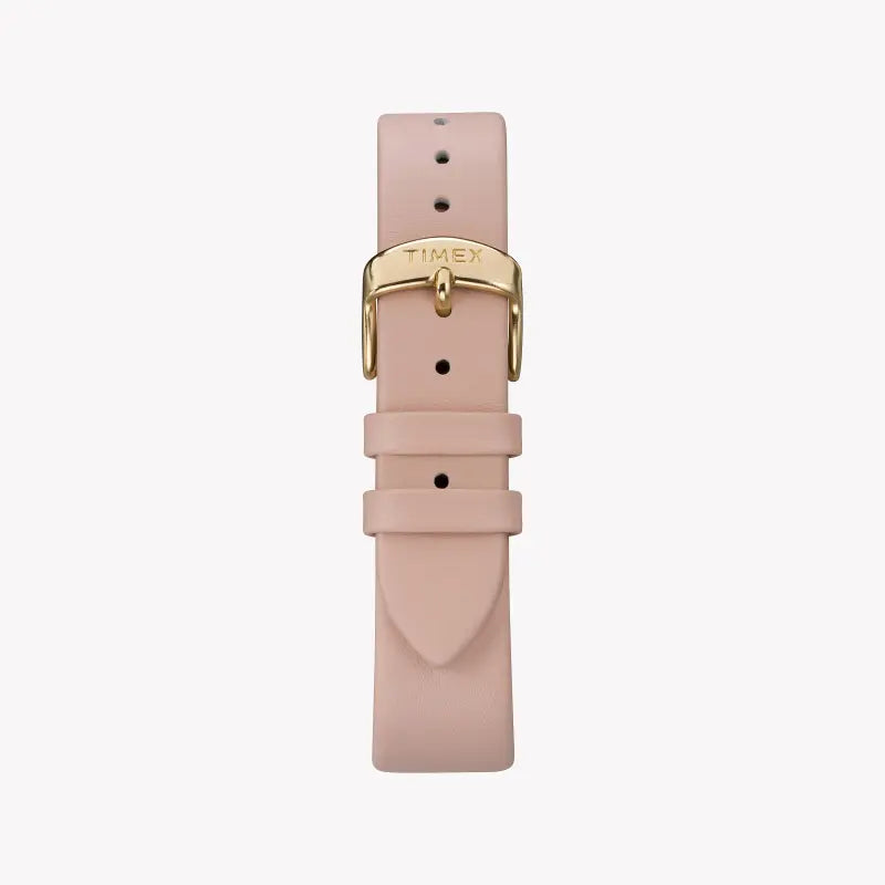 Timex Women's Pink Leather Watch, Brass Case | TW2R66300