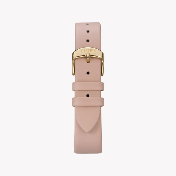 Timex Women's Pink Leather Watch, Brass Case | Tw2r66300