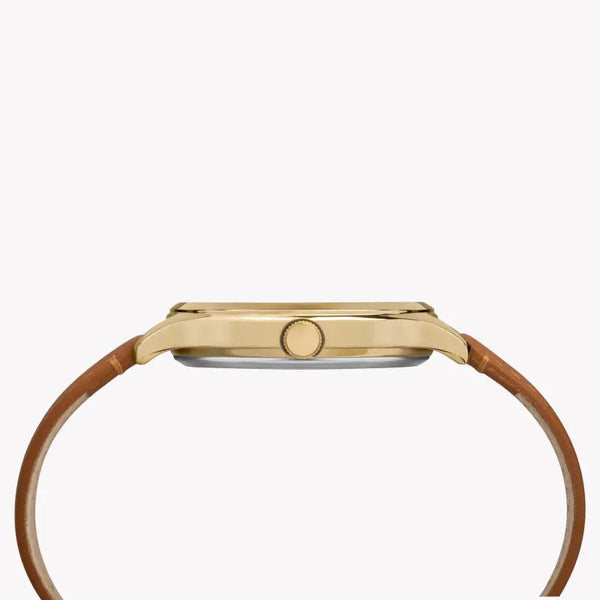 Timex Women's Watch With Gold Brass Case And Tan Leather Band by i-watch