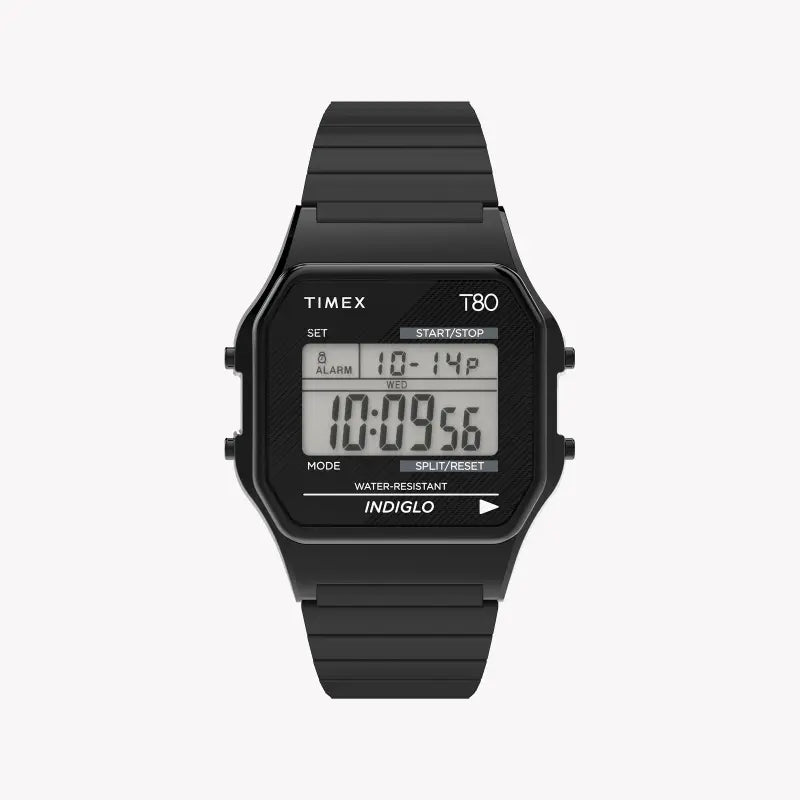 Timex Unisex Black Stainless Steel Watch, Digital Dial | Tw2r67000