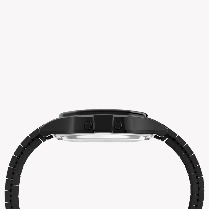 Timex Unisex Black Stainless Steel Watch, Digital Dial | Tw2r67000