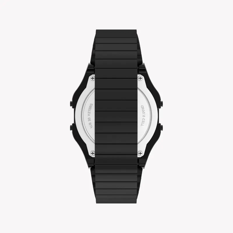 Timex Unisex Black Stainless Steel Watch, Digital Dial | Tw2r67000