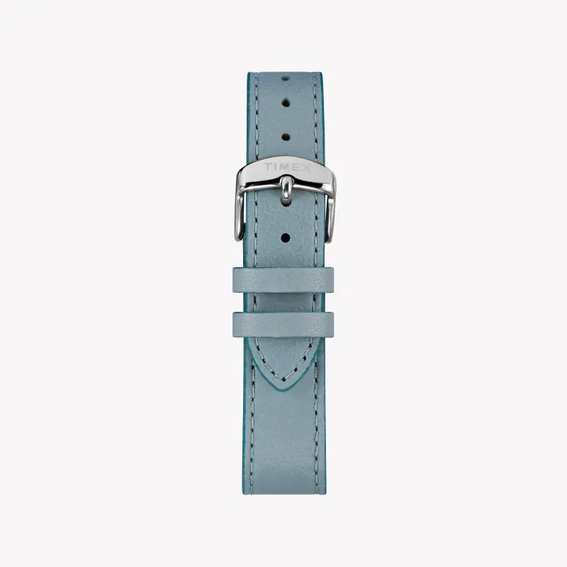 Timex Women's Blue Leather Watch, White Dial | TW2R70300