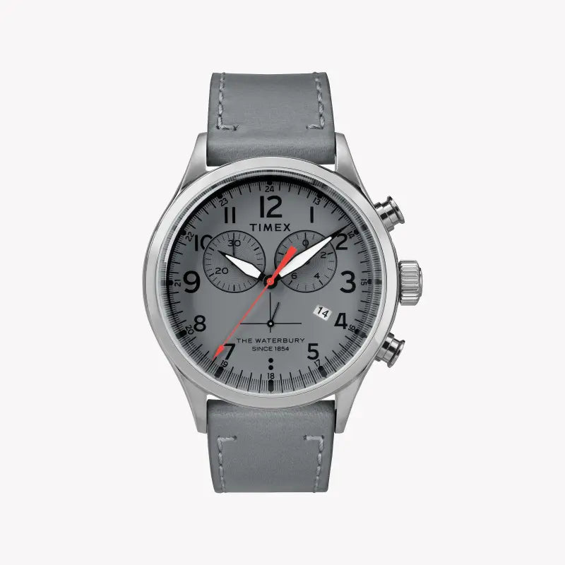 Timex Unisex Stainless Steel Gray Leather Watch, Gray Dial | Tw2r70700 by i-watch