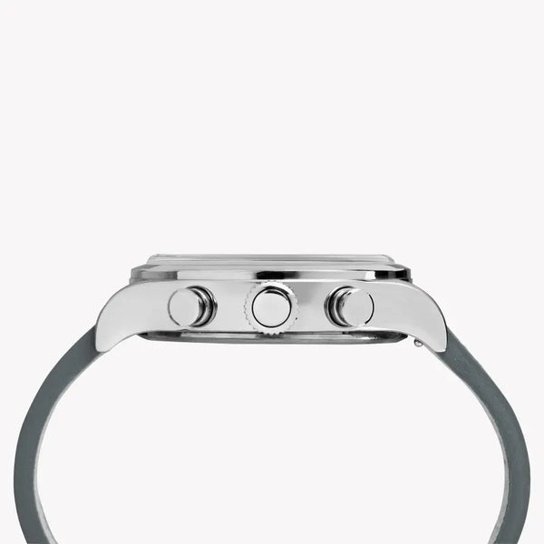 Timex Unisex Stainless Steel Gray Leather Watch, Gray Dial | Tw2r70700