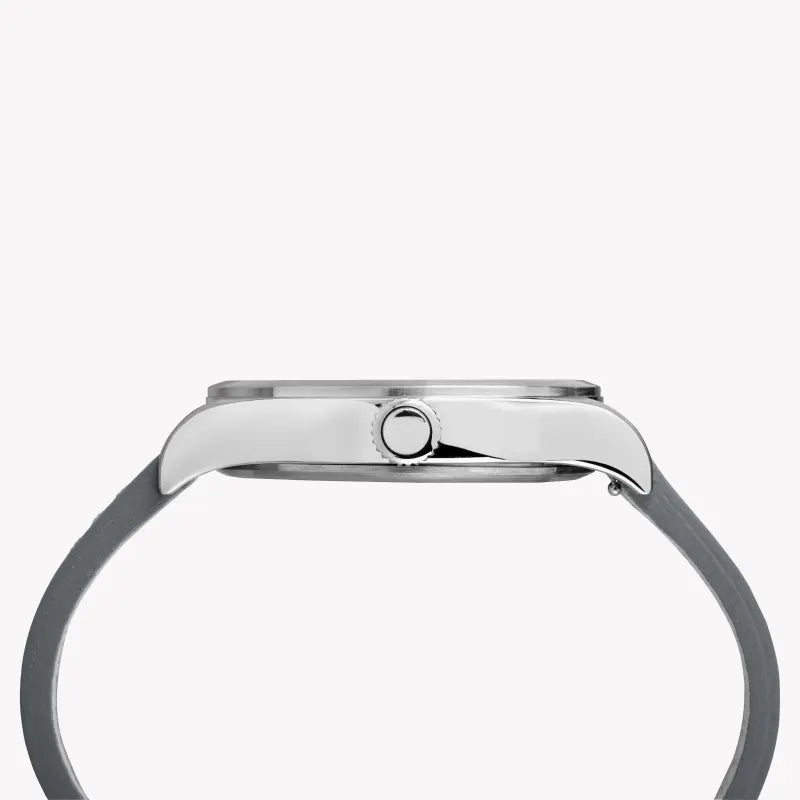 Timex Unisex Gray Leather Watch, Gray Dial | Tw2r71000
