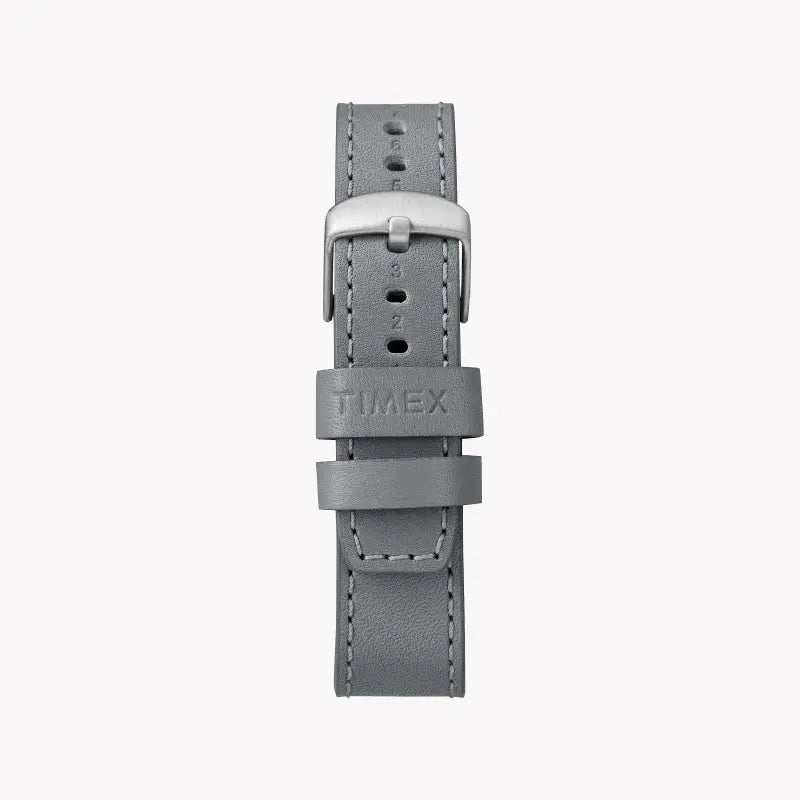 Timex Unisex Gray Leather Watch, Gray Dial | Tw2r71000