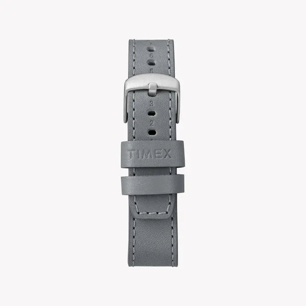 Timex Unisex Gray Leather Watch, Gray Dial | Tw2r71000