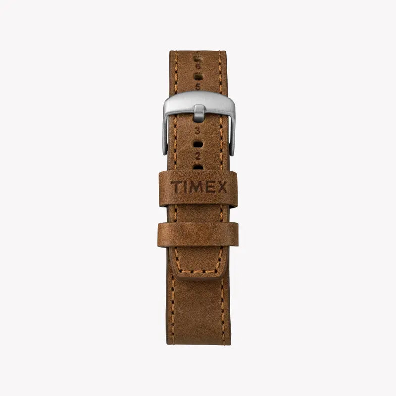 Timex Unisex Leather Watch, Black Dial | Tw2r71200
