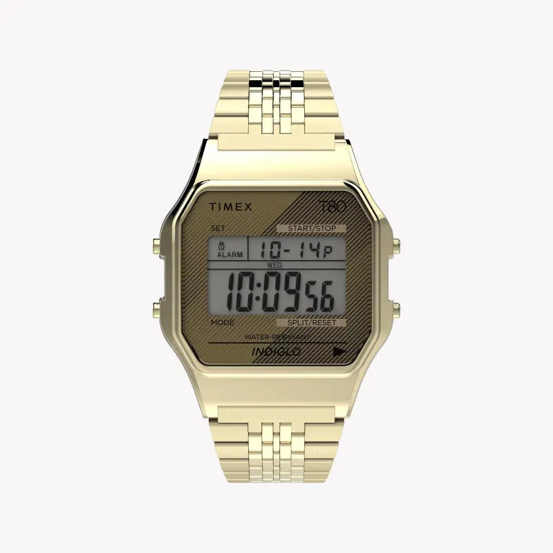 Timex Unisex Gold Stainless Steel Watch, Digital Dial | Tw2r79200
