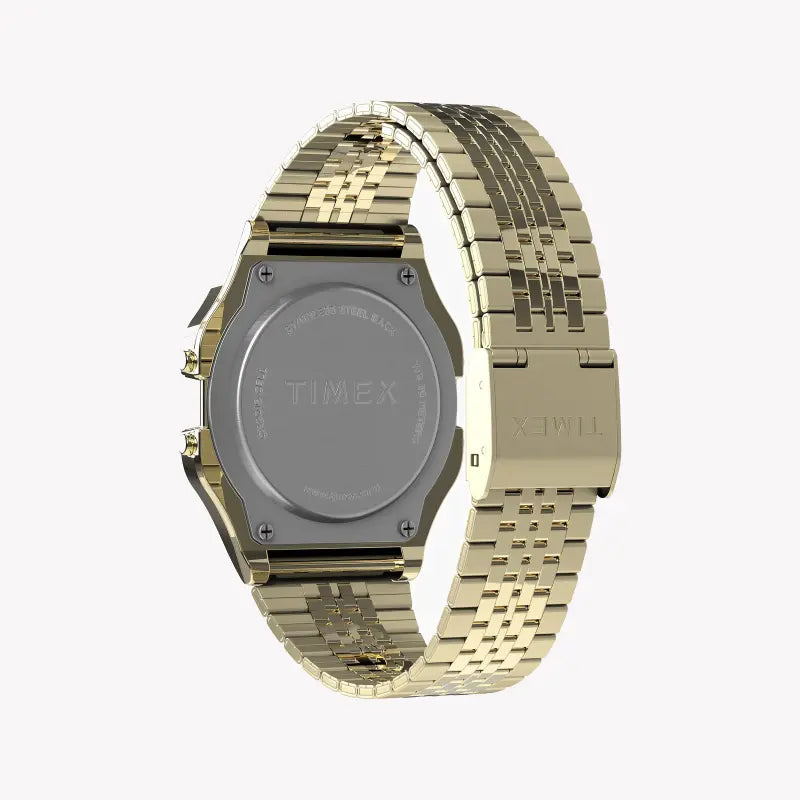 Timex Unisex Gold Stainless Steel Watch, Digital Dial | Tw2r79200