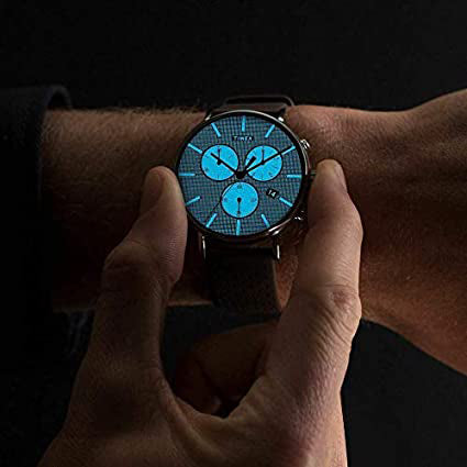 ساعة تايمكس TW2R80000 إيسنشيال فيرفيلد - ساعة كلاسيكية للرجال من الجلد باللون الرمادي والبني