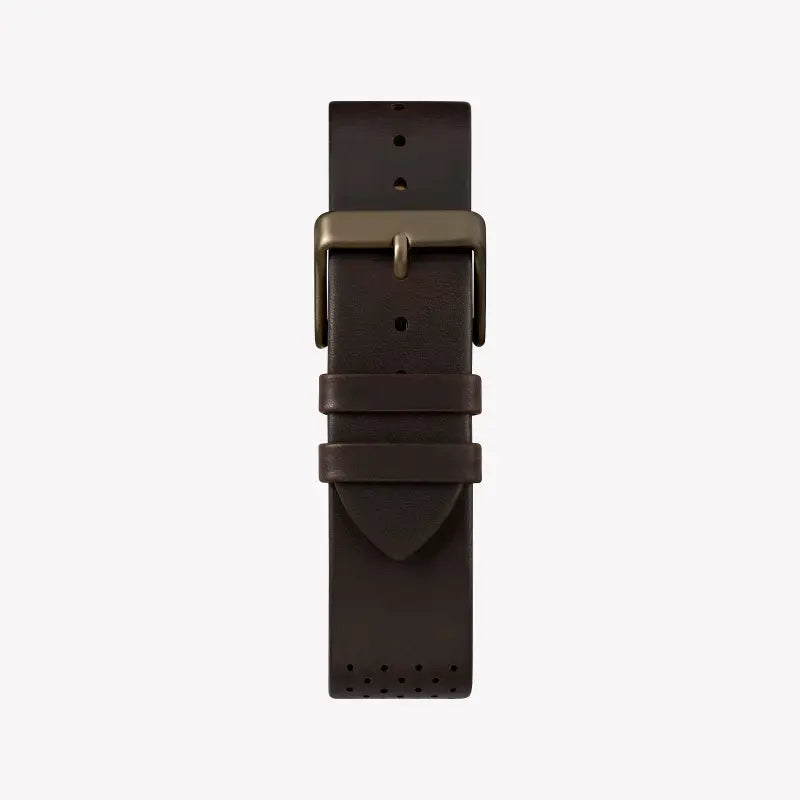 ساعة TIMEX Essential Fairfield TW2R80100 - ساعة رجالية كلاسيكية من الجلد البني وقرص ذهبي