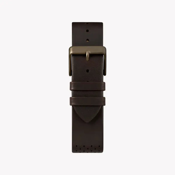 Timex Men's Brown Leather Watch, Gold Dial | Tw2r80100