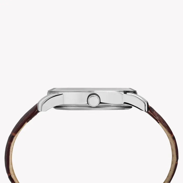 Timex Men's Blue Dial Watch, Brown Leather Strap | Tw2r86800 by i-watch