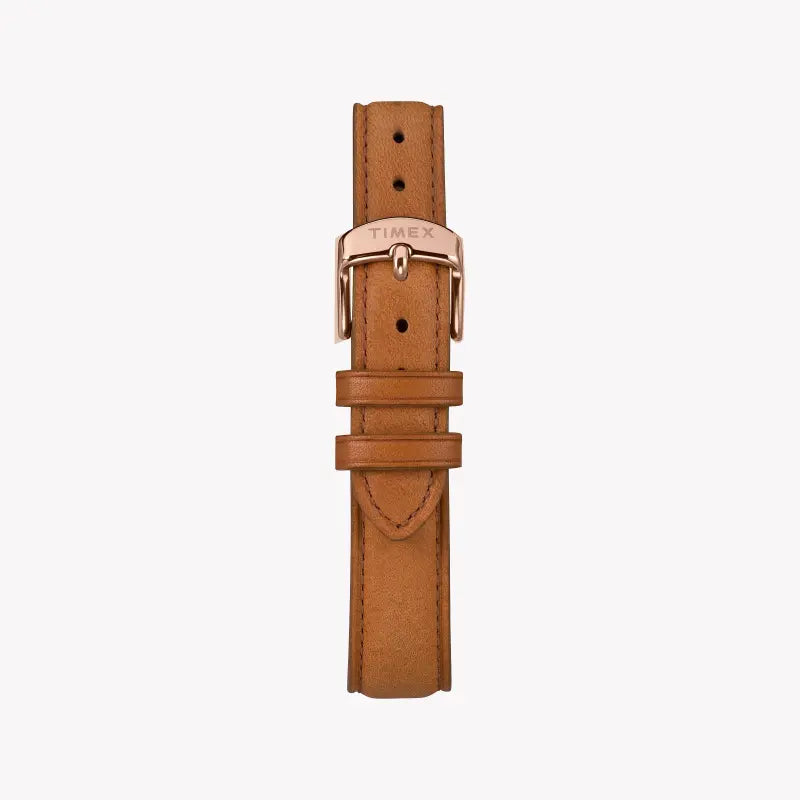 Timex Women's Tan Leather Watch, Silver Dial | Tw2r89500