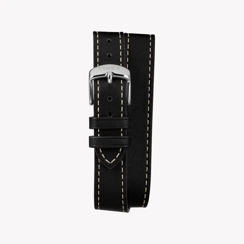 Timex Women's Black Leather & Dial Watch, Brass Case | Tw2r90000