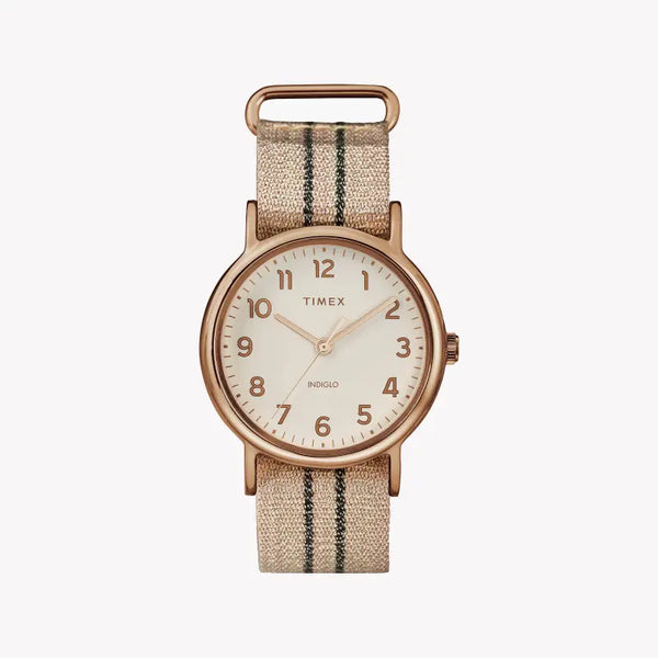 Timex Women's Pink Fabric Watch, Off White Dial | Tw2r92100 by i-watch