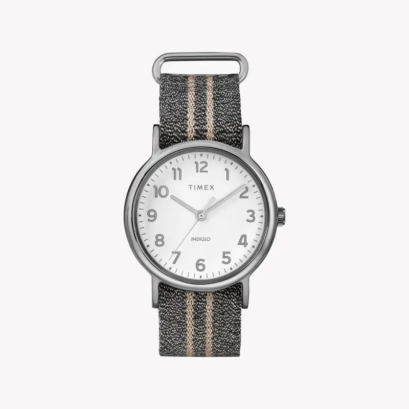 Timex Women's Blue Fabric Watch, White Dial | TW2R92200