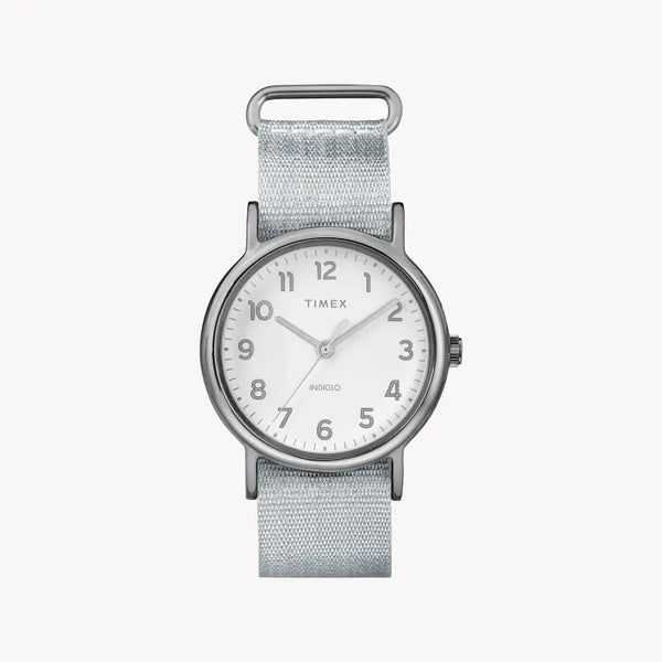 Timex Women's Silver Fabric Watch, White Dial | Tw2r92500 by i-watch