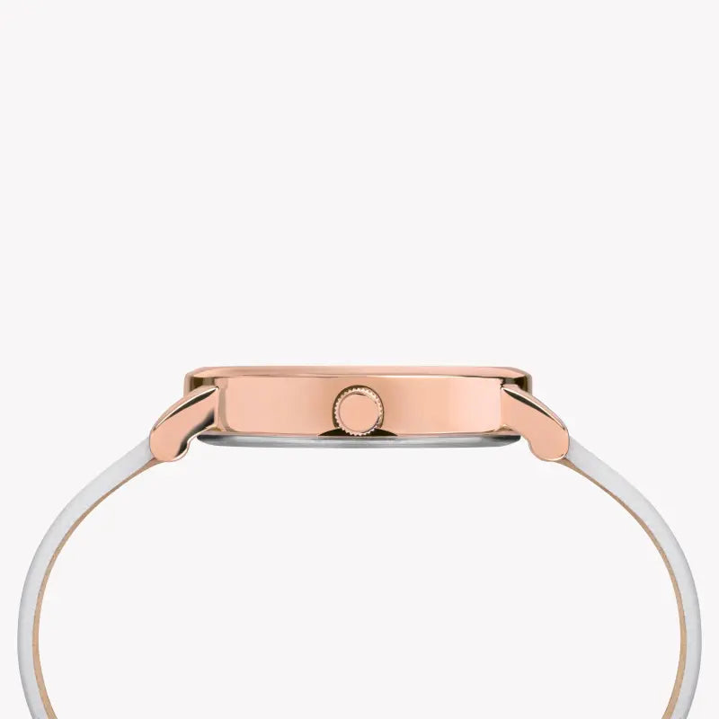Timex Women's White Leather Watch, Rose Gold Case | Tw2r95000 by i-watch