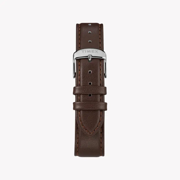 Timex Men's Brown Leather Watch, Black Dial | Tw2t11500 by i-watch
