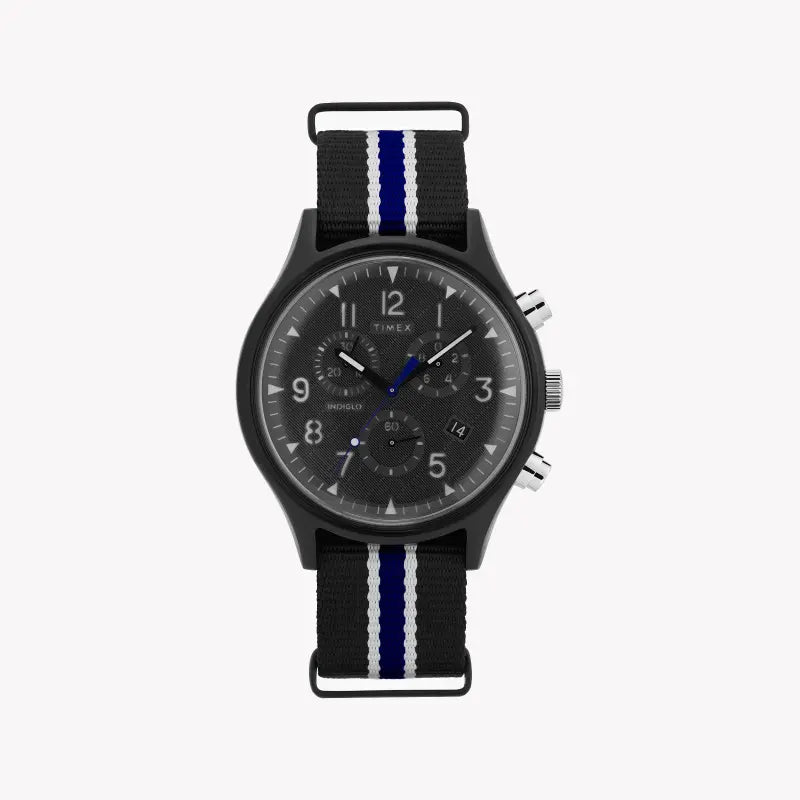 Timex Men's Black Fabric Watch, Stainless Steel Case | Tw2t29700