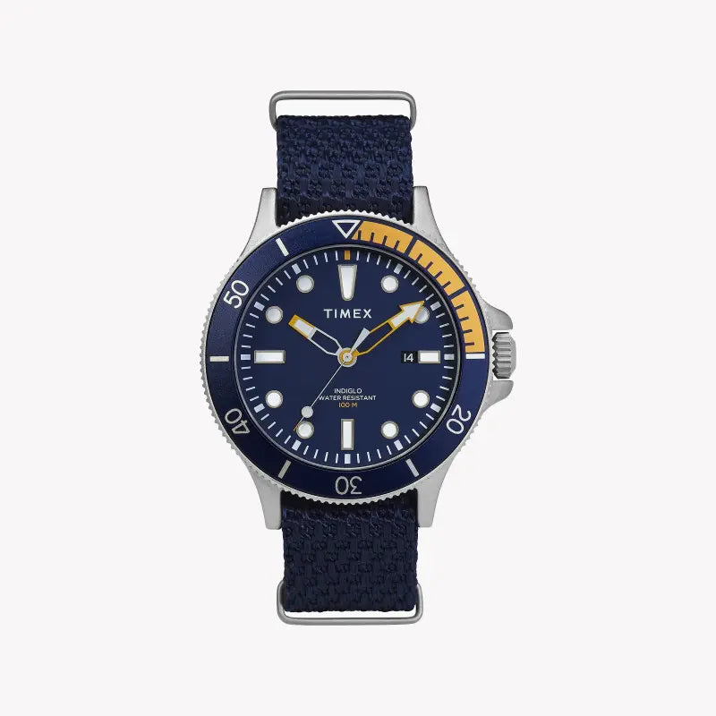 Timex Men's Blue Fabric Watch, Brass Case | Tw2t30400