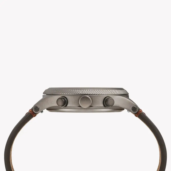 Timex Men's Gray Dial Watch, Brown Leather Strap | Tw2t32800