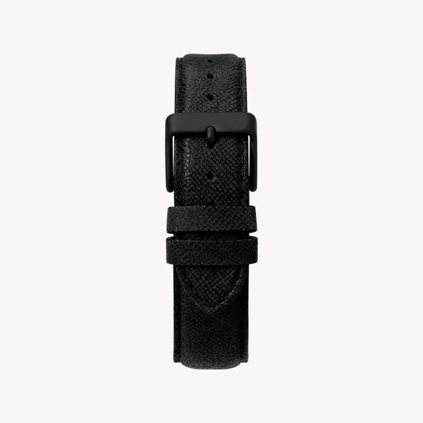 Timex Men's Black Leather Watch, Black Dial | Tw2t34900