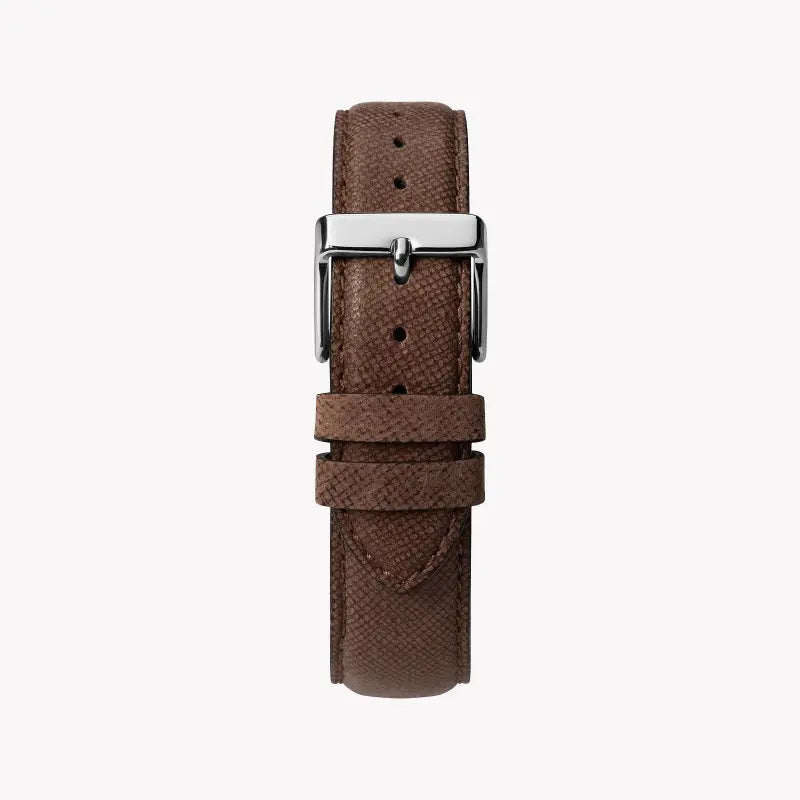 Timex Men's Brown Leather Watch, Black Dial | TW2T35000
