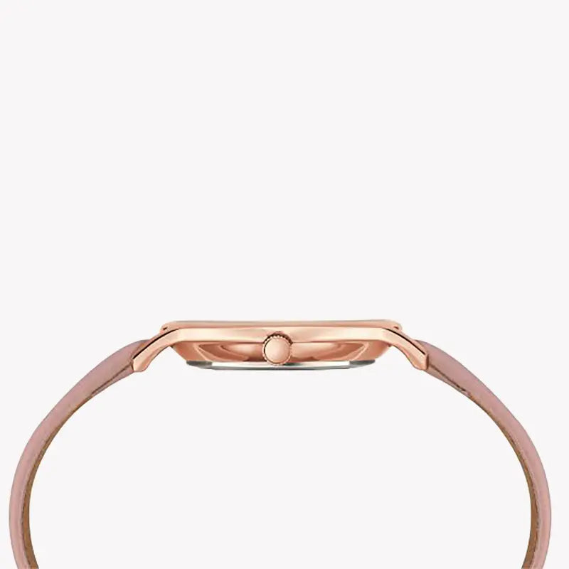 Timex Women's Pink Leather Watch, Mother Of Pearl Dial | Tw2t36100