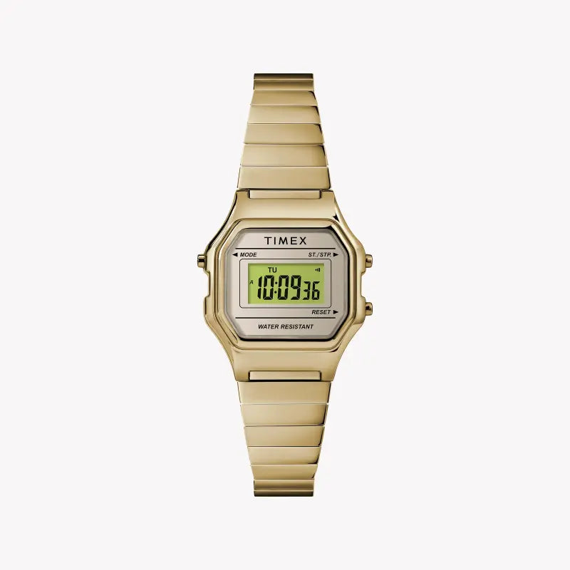 TIMEX Damenuhr mit goldenem Edelstahlgehäuse und goldenem Edelstahlarmband