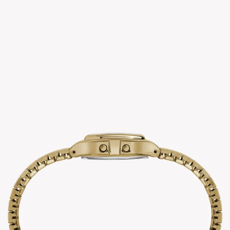 TIMEX Damenuhr mit goldenem Edelstahlgehäuse und goldenem Edelstahlarmband
