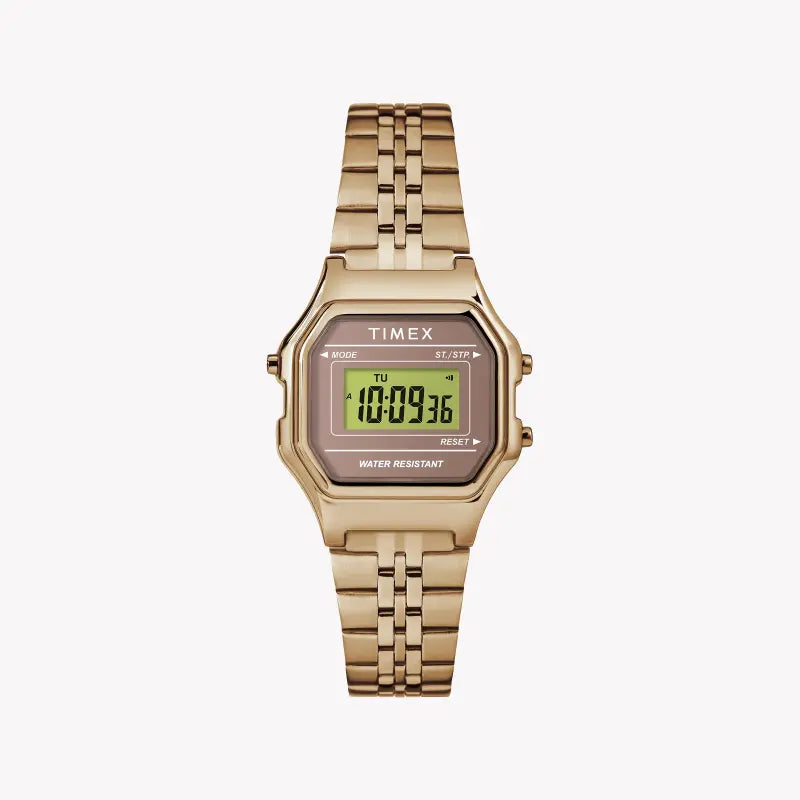 TIMEX Women's Watch with Rose Gold Resin Case and Rose Gold Stainless Steel Band