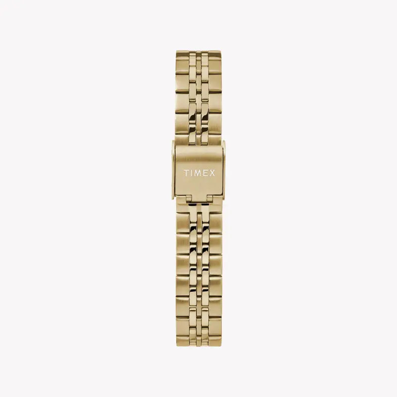 Montre pour femme TIMEX avec boîtier en résine dorée et bracelet en acier inoxydable doré