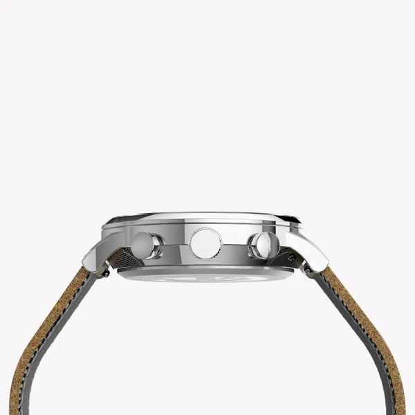 Timex Men's Stainless Steel Tan Band, Silver Dial | Tw2t71200