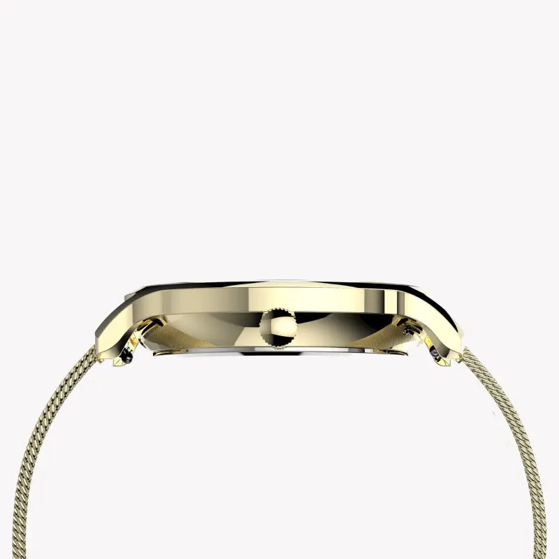 Timex Women's Gold Watch, White Dial | Tw2t74600