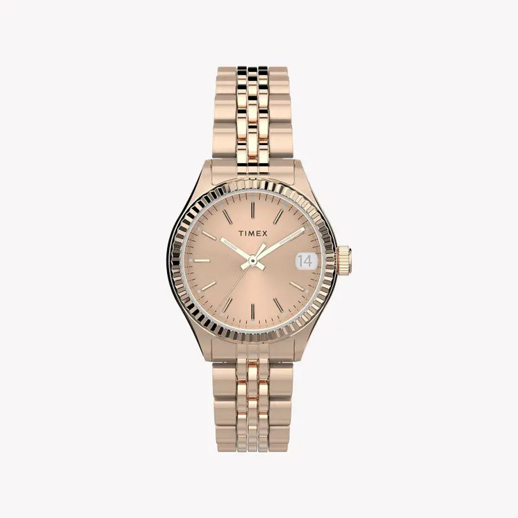 Timex Women's Rose Gold Stainless Steel Watch, 24mm Dial | TW2T86500