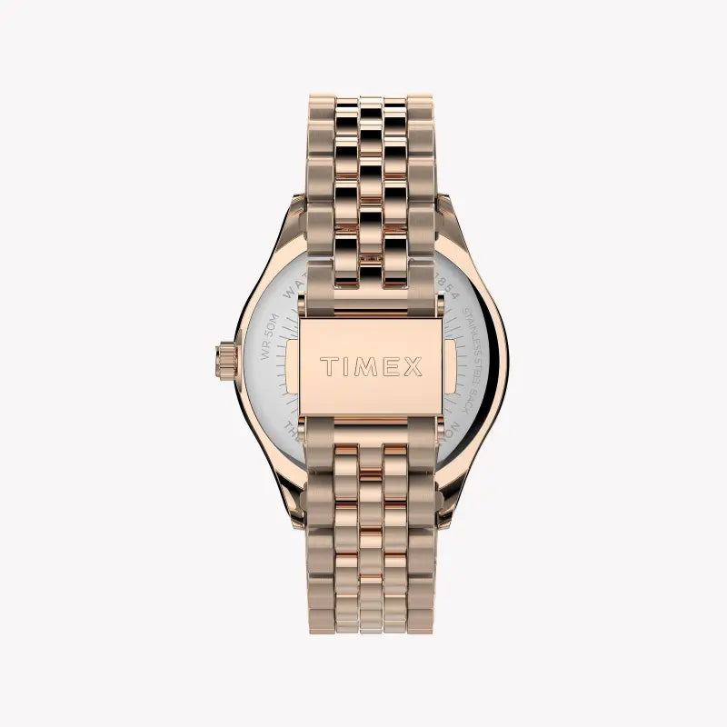 Timex Women's Rose Gold Stainless Steel Watch, 34mm | TW2T86800