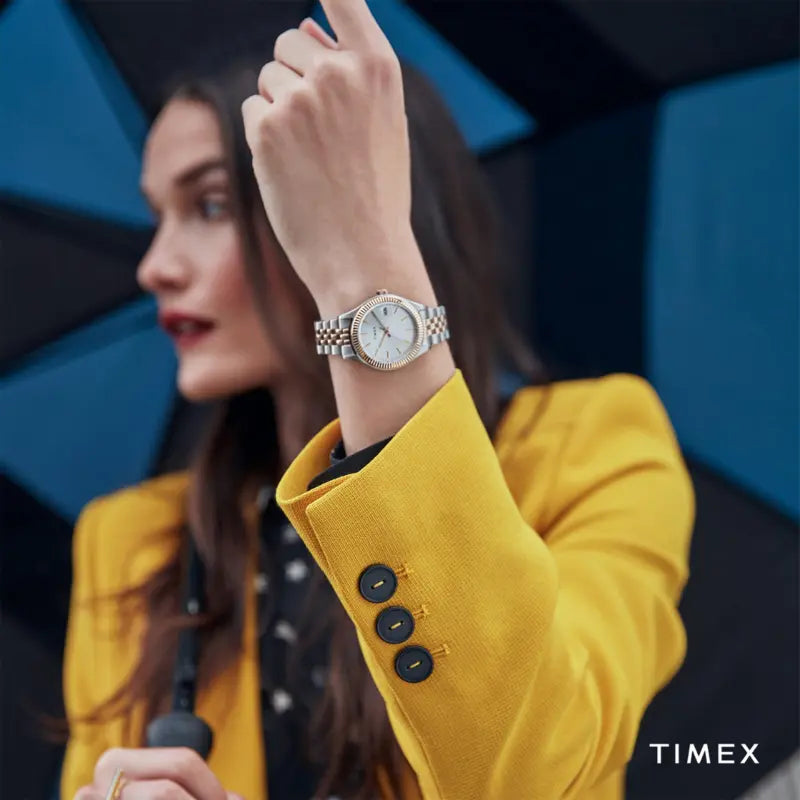 Timex Women's 2t Stainless Steel Watch, Silver Dial | Tw2t87000