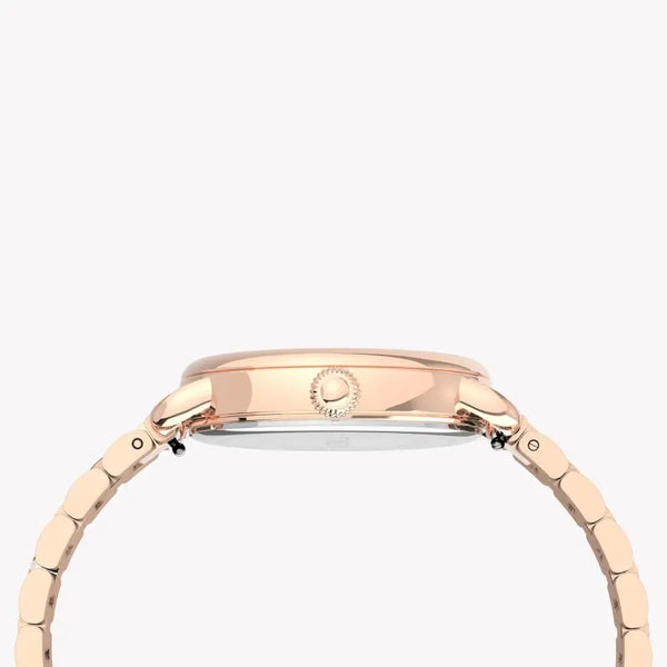 Timex Women's Rose Gold Stainless Steel Watch, Silver Dial | Tw2u14000 by i-watch