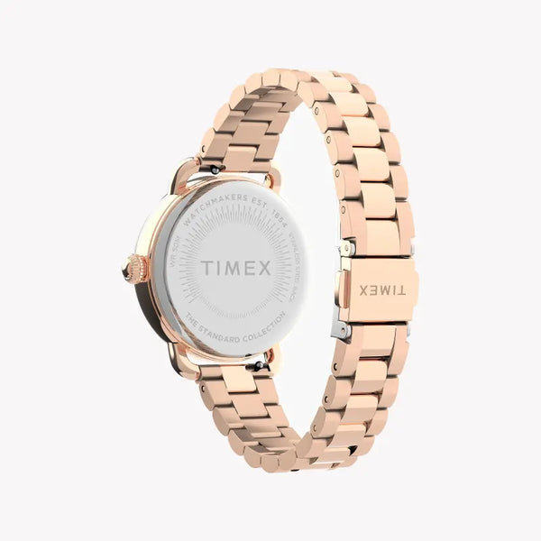 Timex Women's Rose Gold Stainless Steel Watch, Silver Dial | Tw2u14000 by i-watch