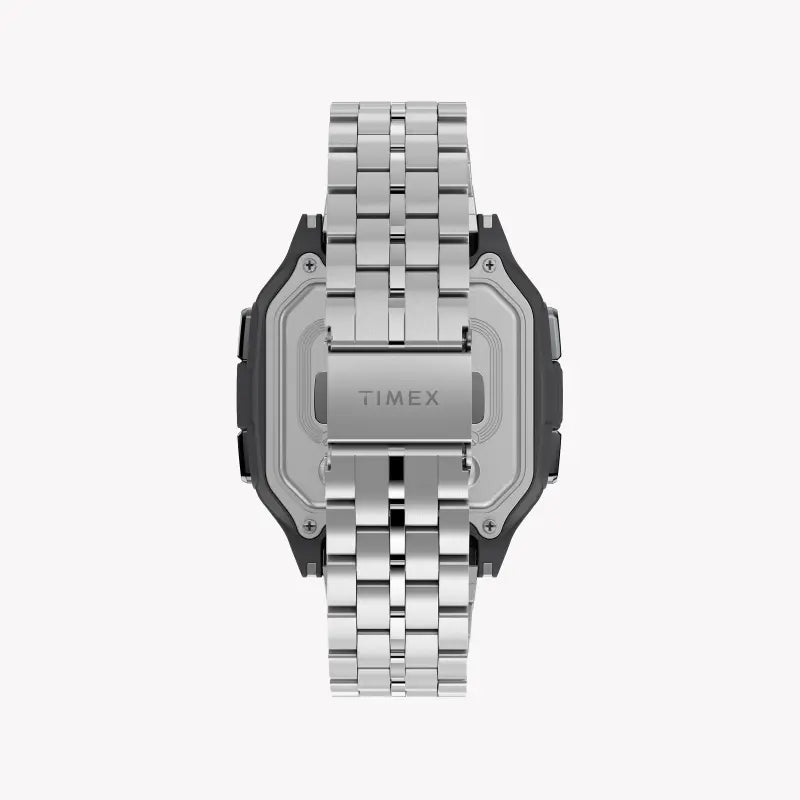 Montre pour homme TIMEX Digital Command Urban - Acier inoxydable et résine argentés, étanche à 100 m