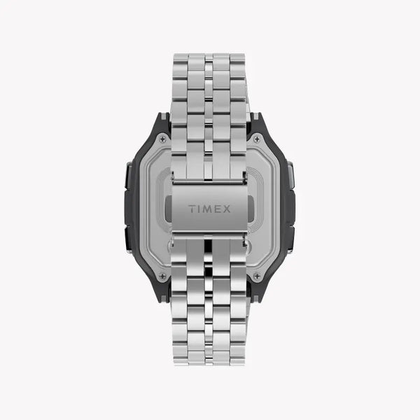 Timex Men's Silver Stainless Steel Watch, Digital Dial | Tw2u17000