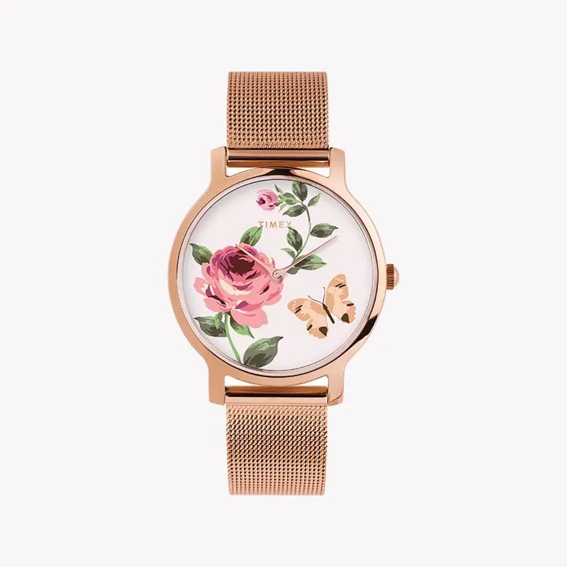 Timex Women's Rose Gold & Pink Watch, Brass Case | Tw2u19000
