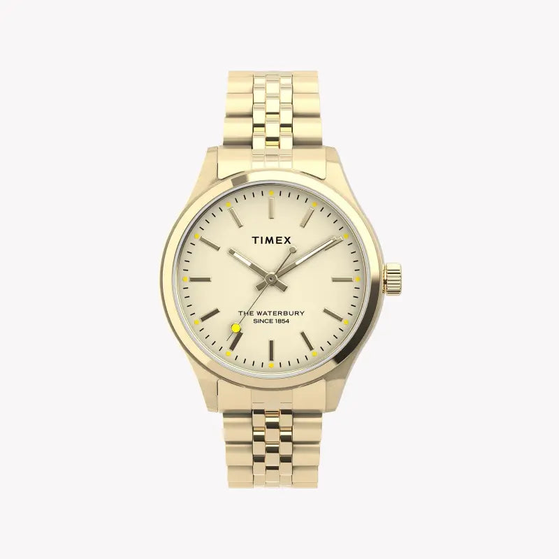 Timex Women's Gold Stainless Steel Watch, Off White Dial | Tw2u23200 by i-watch