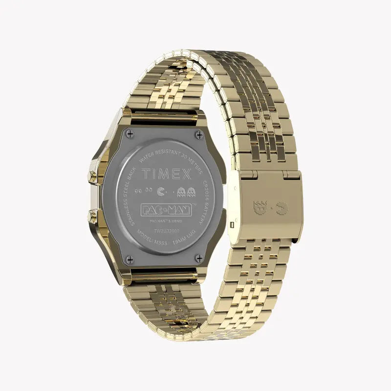 TIMEX TW2U32000 LAB COLLAB - MONTRE NUMÉRIQUE UNISEXE EN ACIER INOXYDABLE DORÉ avec VEILLEUSE INDIGLO