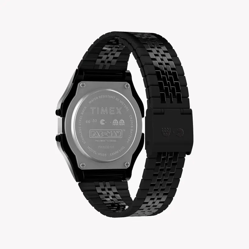 TIMEX TW2U32100 LAB COLLAB – Unisex-Digitaluhr aus schwarzem Edelstahl