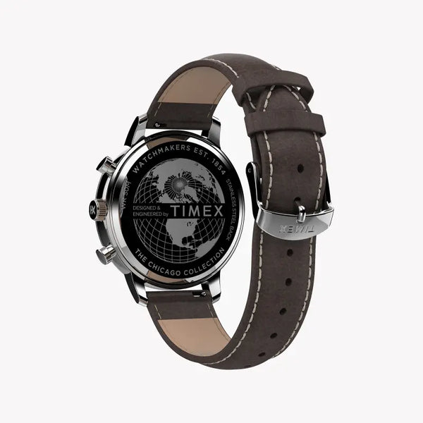 Timex City Collection Chicago Tw2u38800 - Men's Elegant Brass Watch With Brown Leather Strap by i-watch